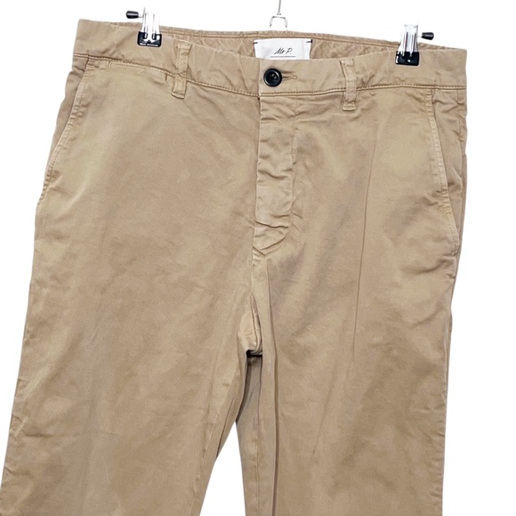 Mr. Porter Slim Fit Pants Men’s 30 Sand Cotton Casual Minimalist - Picture 3 of 11